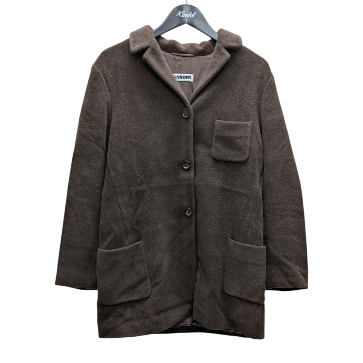 JIL SANDER ハーフコート JIL SANDER(ジルサンダー) ウールハーフコート ブラウン サイズ