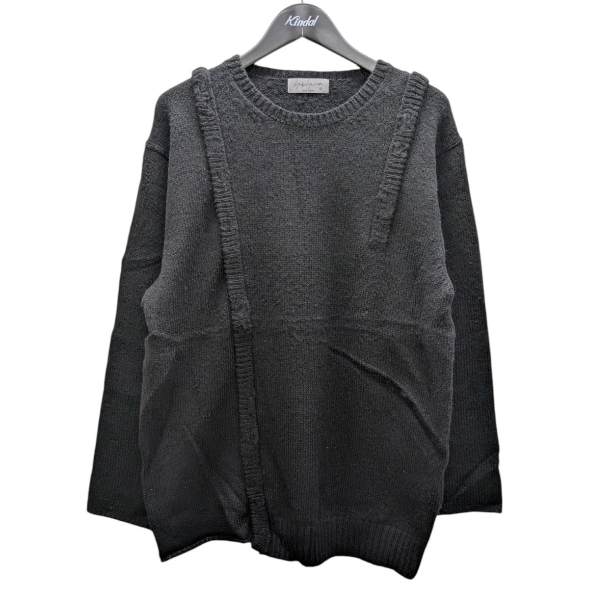 美品 96AW⭐️ヨウジヤマモトプールオム 変形 長袖ニット ウール ブラック Yohji Yamamoto POUR HOMME（ヨウジヤマモト プールオム