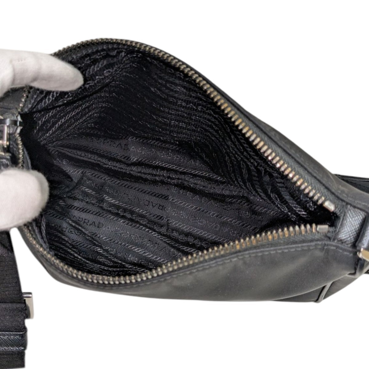 PRADA(プラダ) Re-Nylon Xサフィアーノレザー ショルダーバッグ