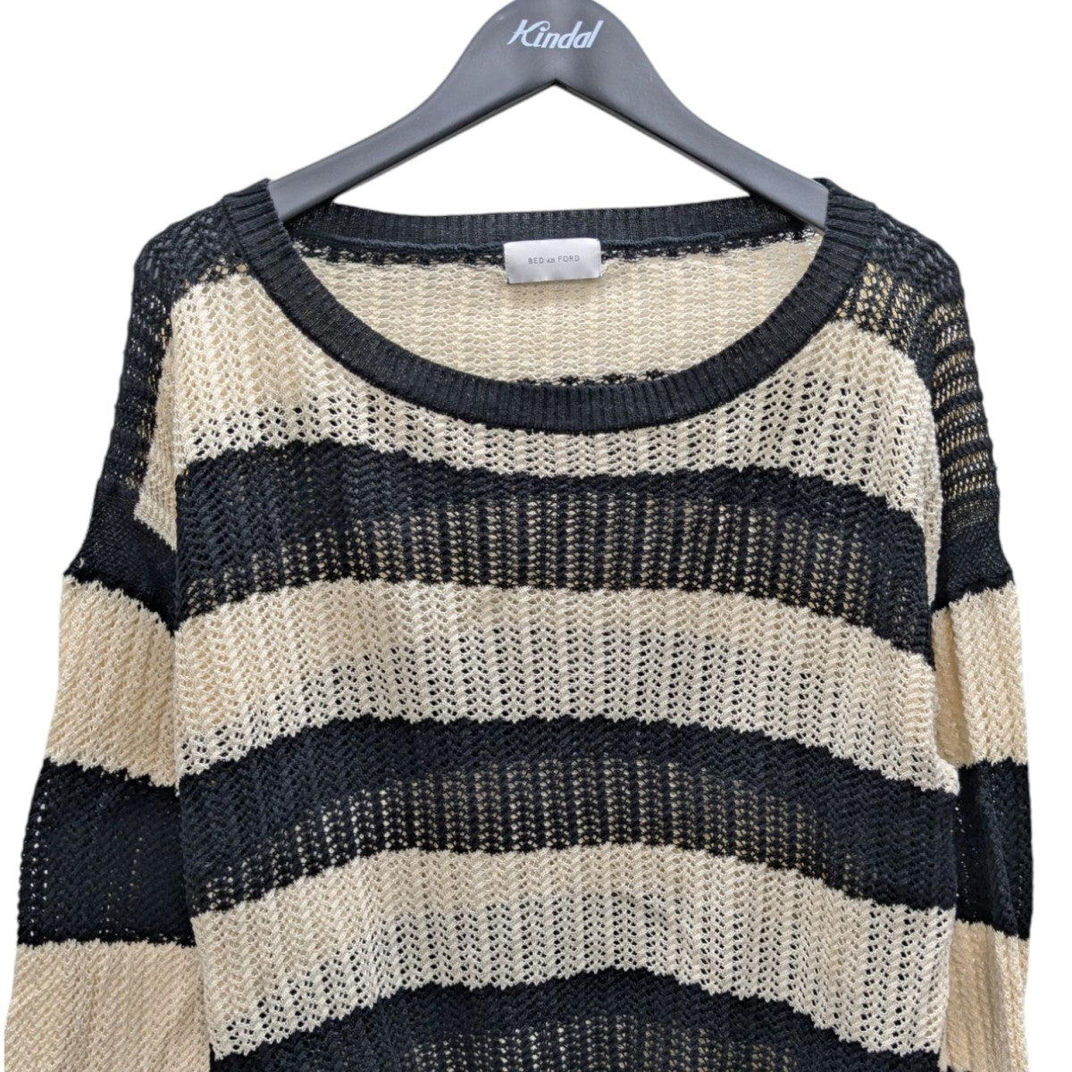 BED J．W． FORD(ベッドフォード) 20SS Mesh Sweater ボーダー