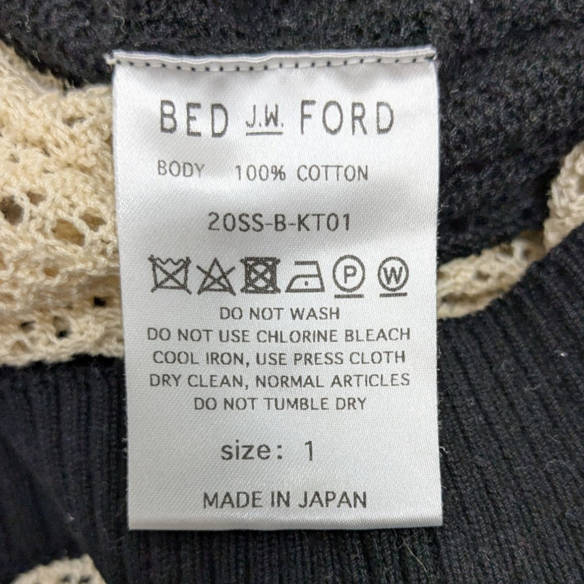 BED J．W． FORD(ベッドフォード) 20SS Mesh Sweater ボーダー