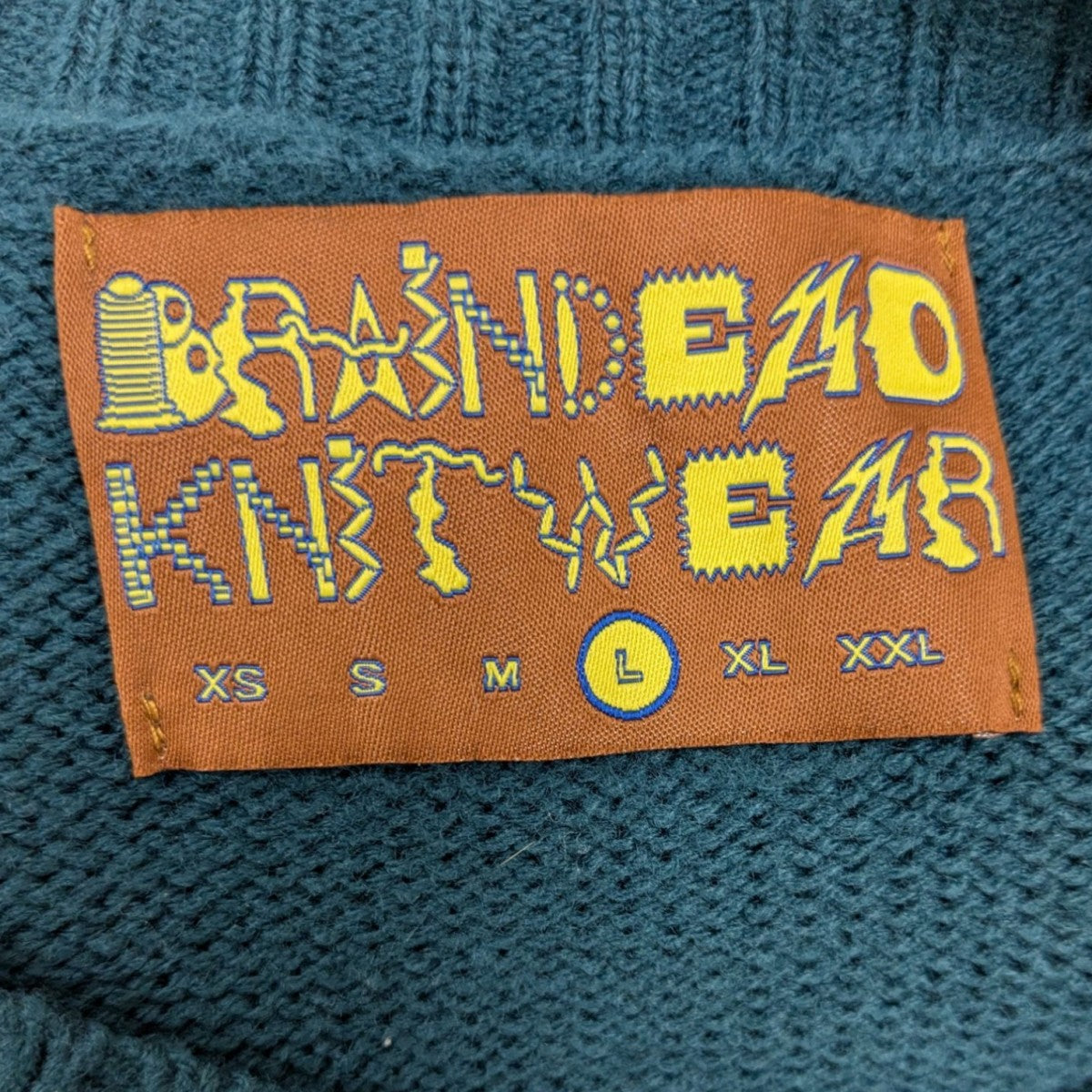 BRAIN DEAD(ブレインデッド) ドット柄ニット グリーン サイズ L