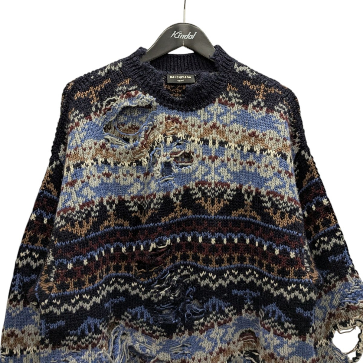 BALENCIAGA★ニット、最終値下げ！ BALENCIAGA(バレンシアガ) 20AW オールオーバーロゴジャガード クルー