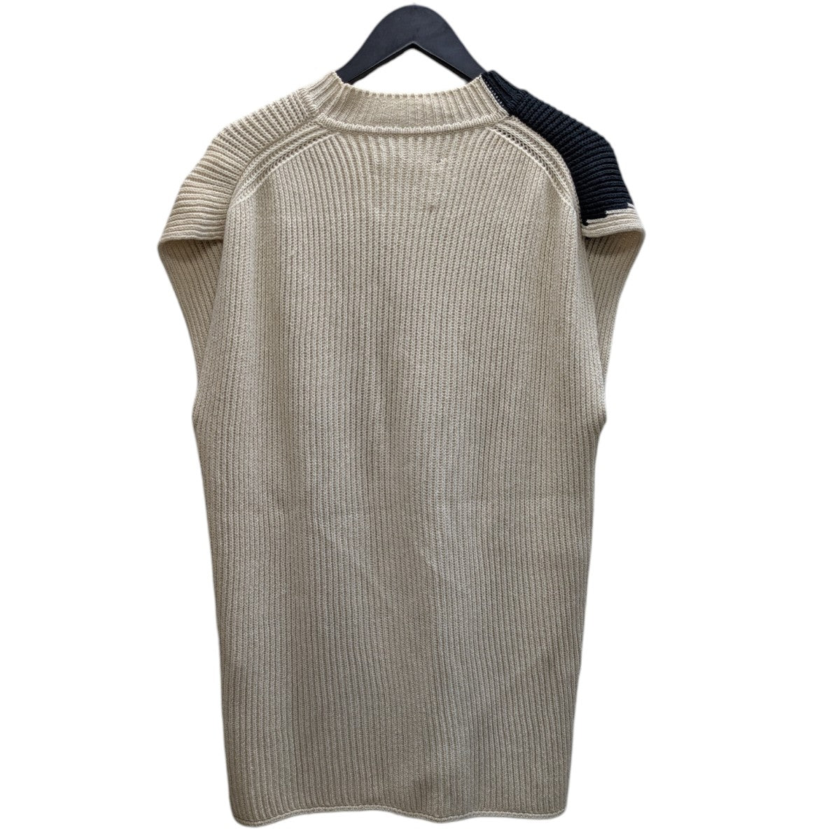 JIL SANDER ジルサンダー 21SS ニットベスト JSWS751303 ベージュ×ブラック 32 JIL SANDER ジルサンダー 21SS ニットベスト JSWS751303 ベージュ