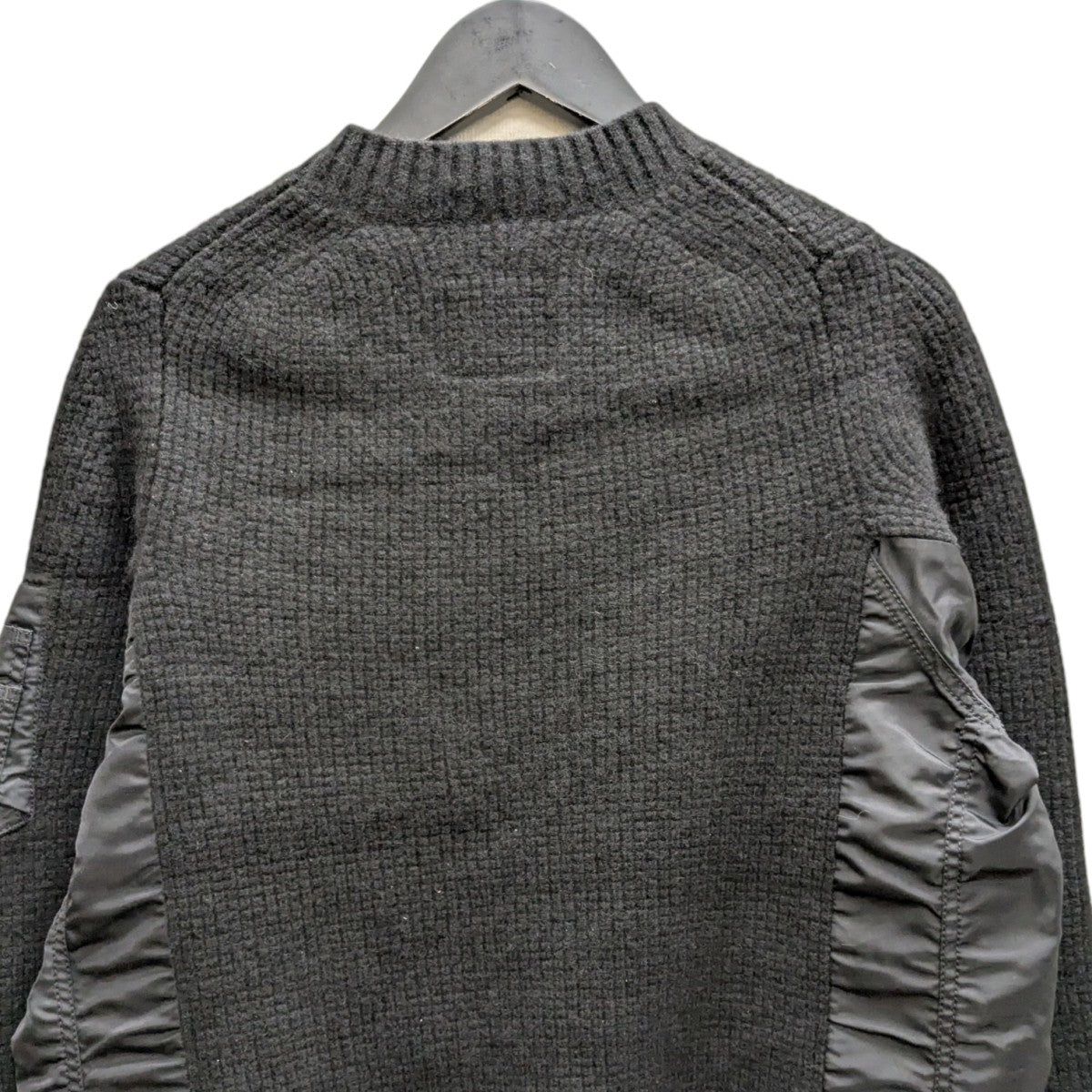 sacai(サカイ) Nylon Twill x Wool Knit Pulloverナイロンウール