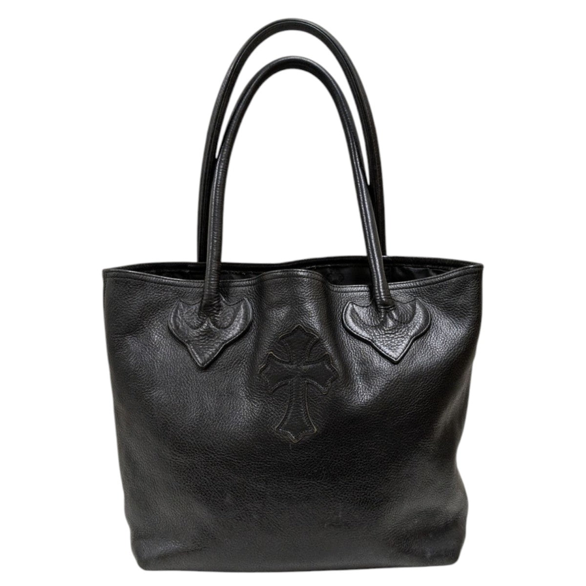 クロムハーツ　レザー　トートバッグ　chrome hearts CHROME HEARTS(クロムハーツ) TOTE W SNP 3CMTRY PTCHSレザー