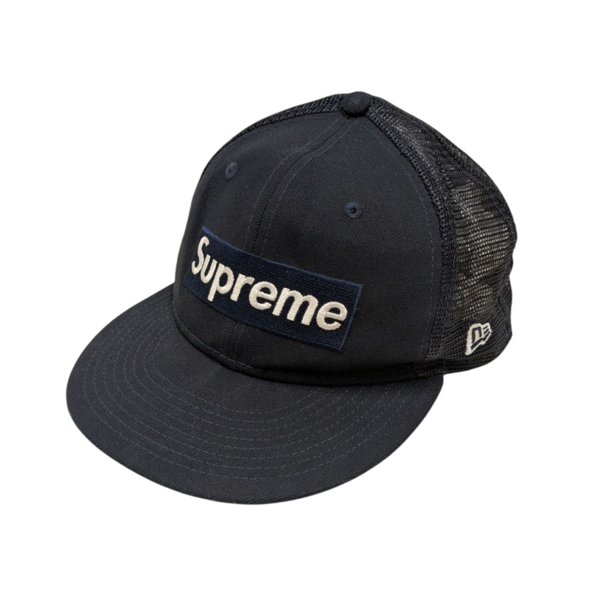 Supreme×New Era Box Logo Mesh Capメッシュキャップ ネイビー
