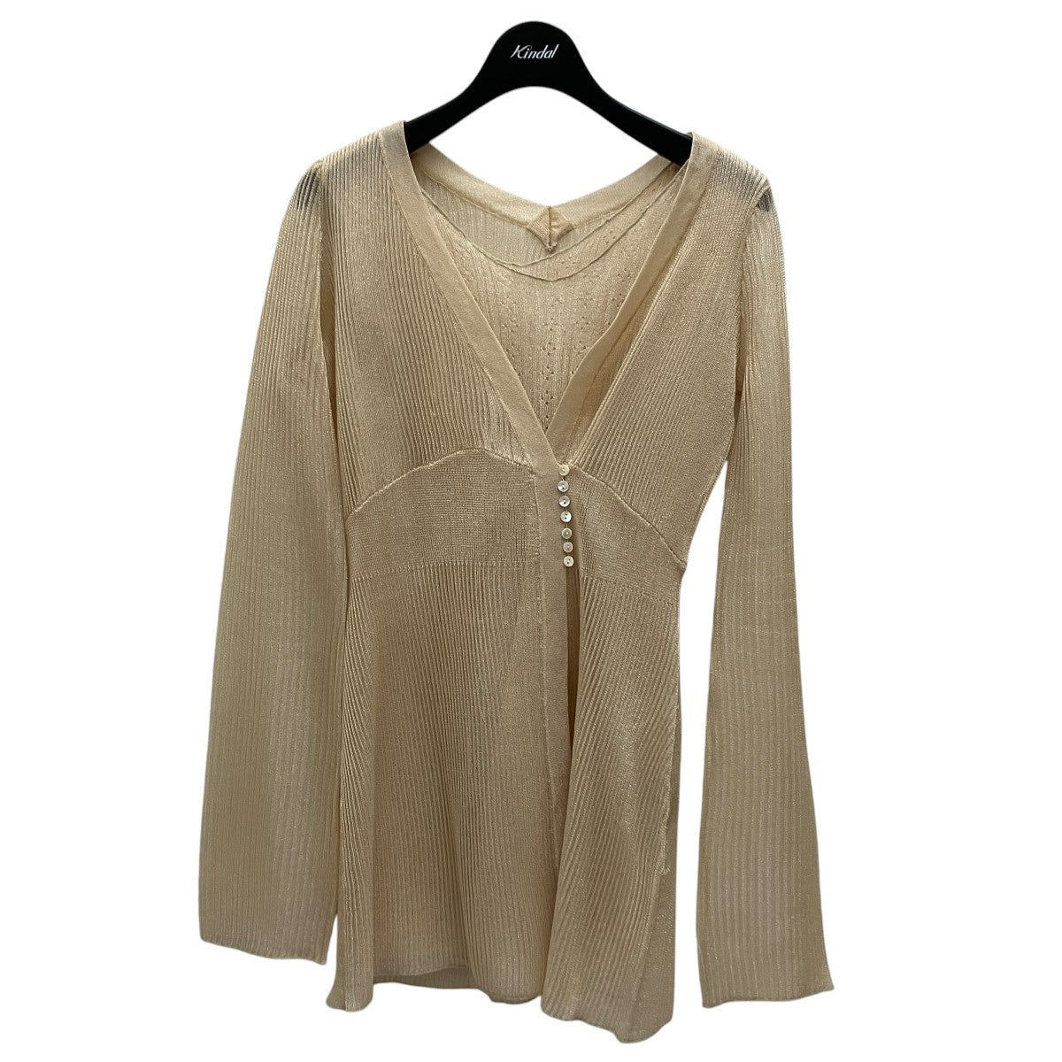 ミークチュール Me couture シアーカシュクールセットニット 122010041 ベージュ サイズ：FREE Me couture(ミークチュール) シアーカシュクールセットニット