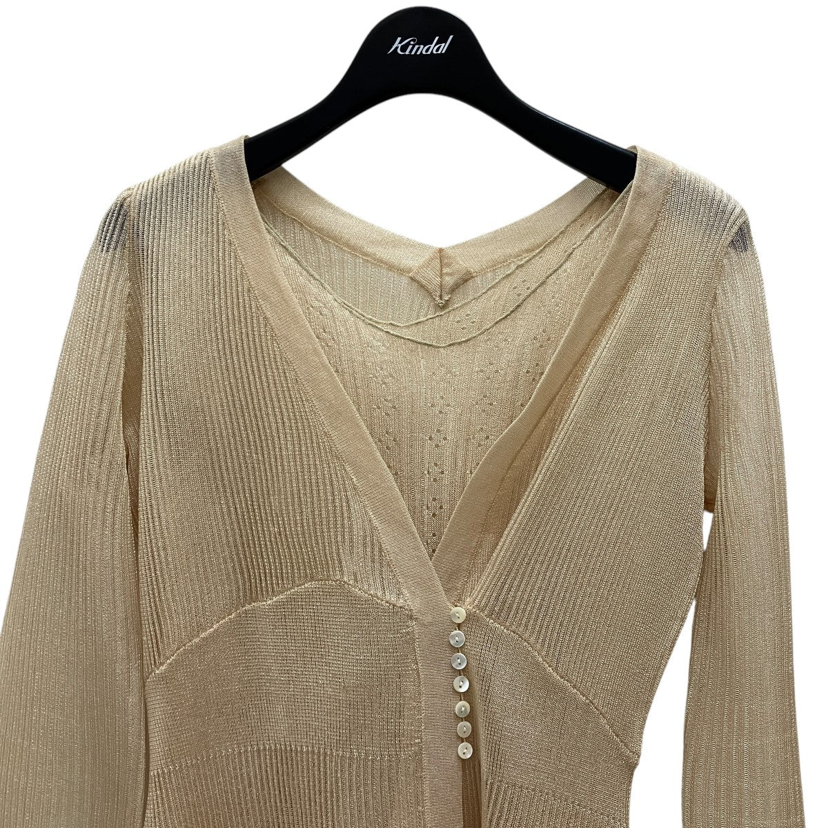 Me couture シアーカシュクールセットニット122010041 古着・中古-3枚目のアイテム画像