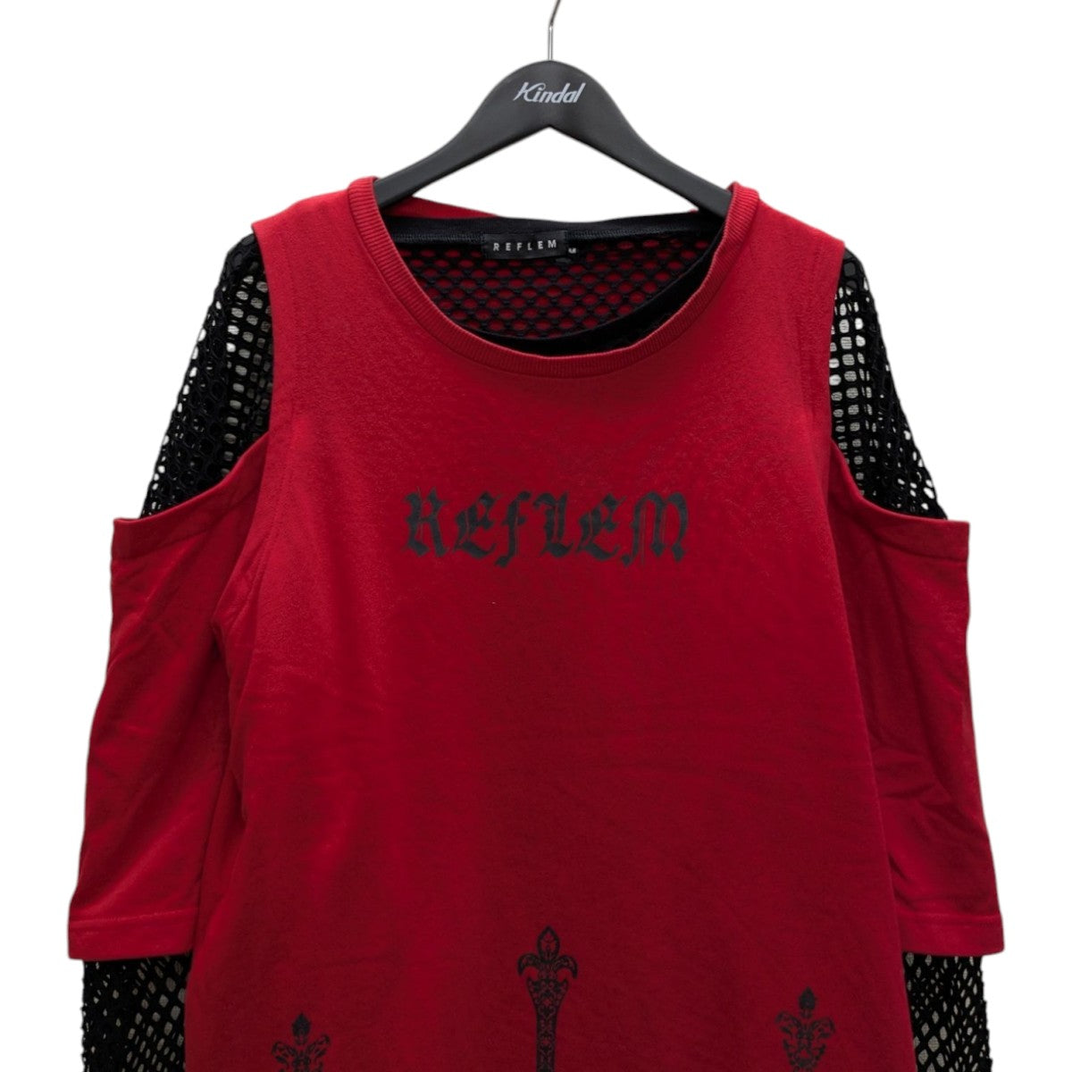 REFLEM レースアップ クロス 十字架 オフショルダー スウェット4093100700 古着・中古-2枚目のアイテム画像