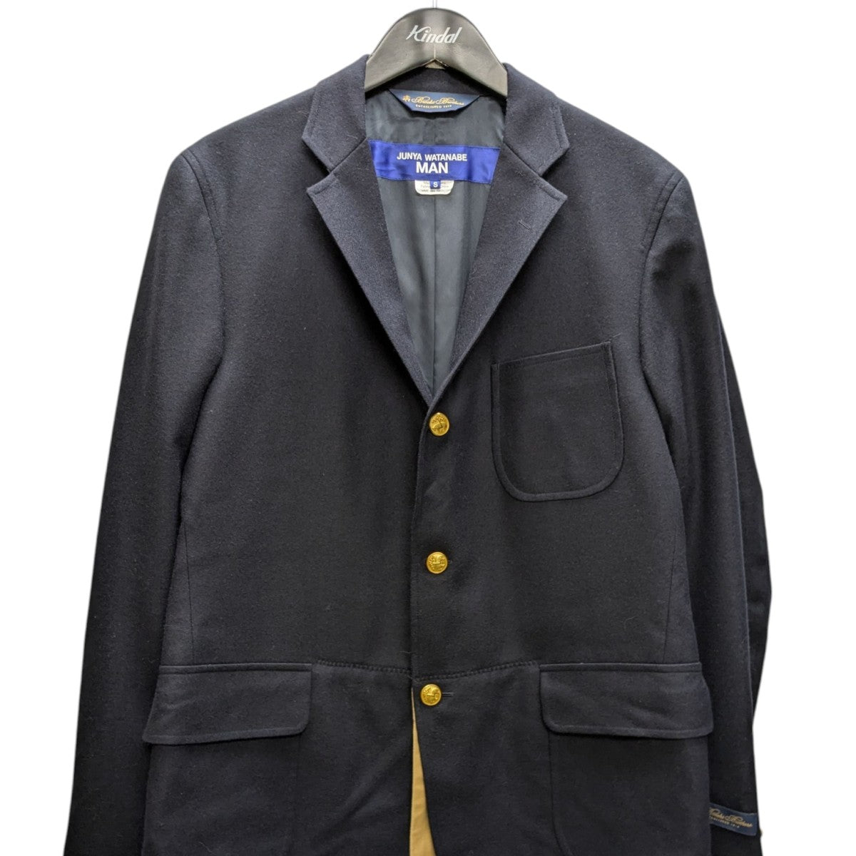 JUNYA WATANABE COMME des GARCONS MAN × BROOKS BROTHERS / 24AW/コート/S/ウール/NVY/WN-C005 JUNYA WATANABE MAN×BROOKS BROTHERS 24AW ドッキングテーラードコート