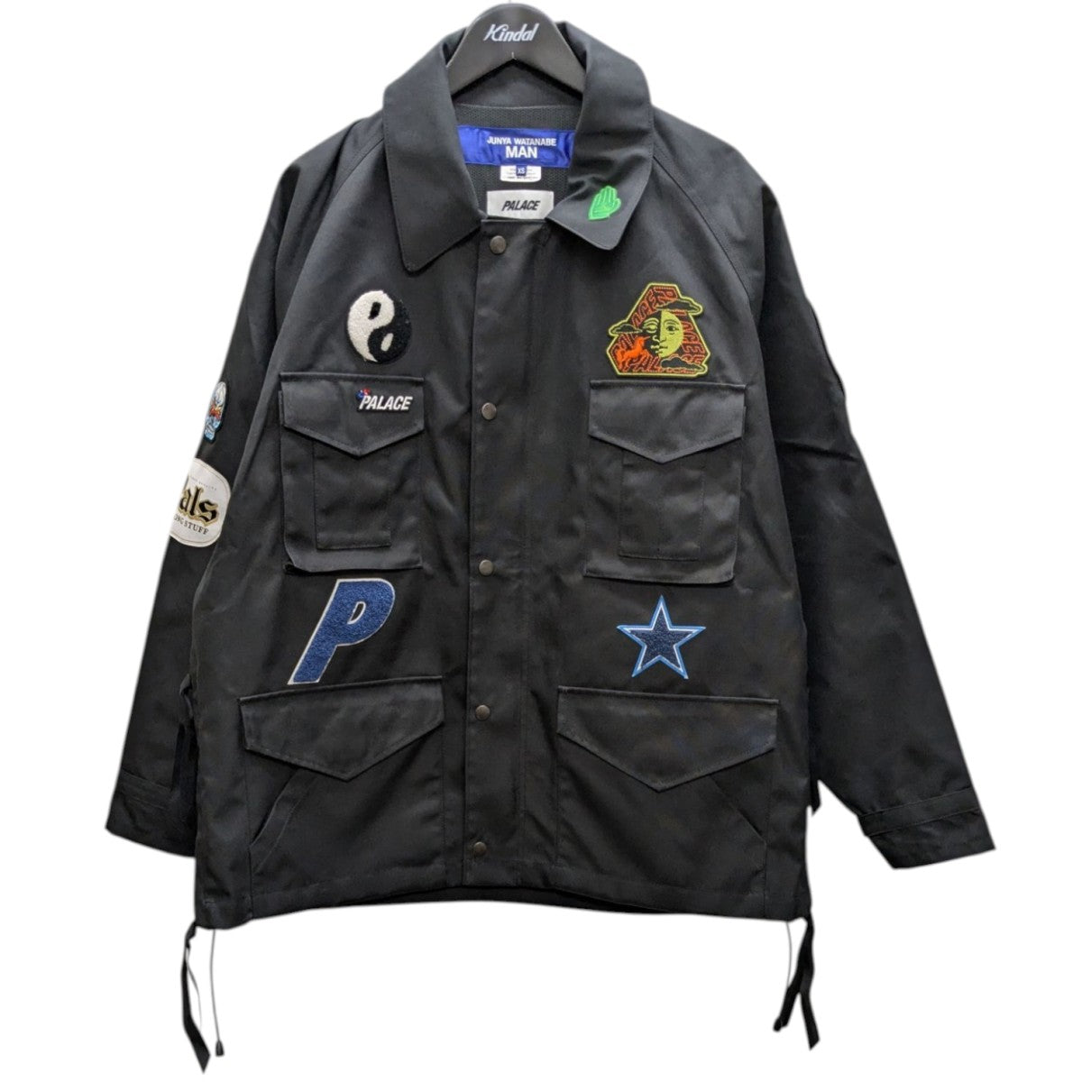 良品】PALACE パレス バックロゴプリントナイロンジャケット XL