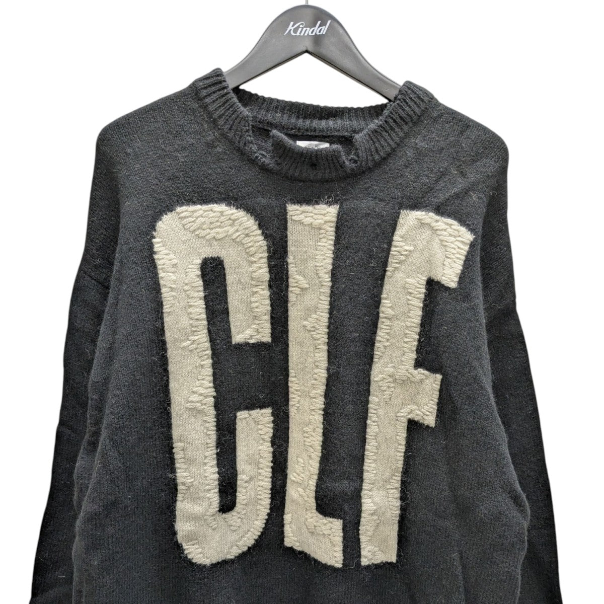セントマイケル CLF ニット サイズL ダメージ加工 正規品 SAINT MICHAEL 『CLF』ダメージ加工ニット