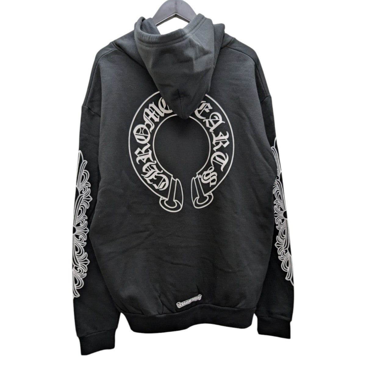 正規品最安値■ Chrome Hearts ■ジップパーカー ホースシュー XL クロムハーツ（Chrome Hearts）フードジップ ブラック ホース