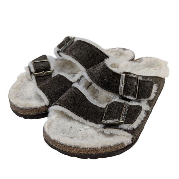 BIRKENSTOCK ARIZONAファーサンダル ブラウン サイズ 41｜【公式