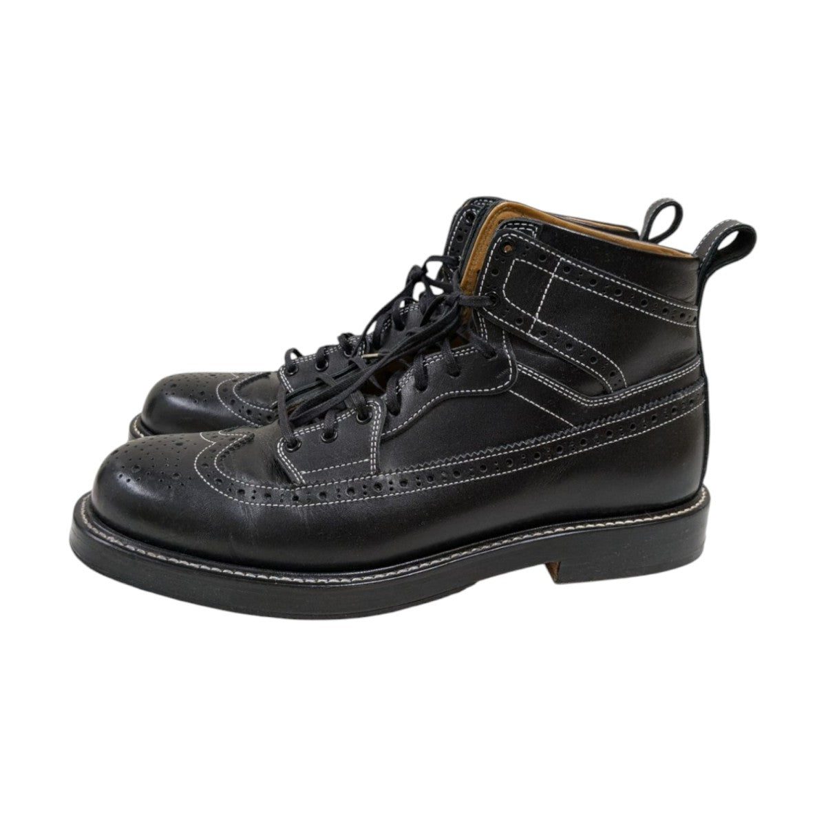 Hender Scheme(エンダースキーマ) 冗談一レザーブーツ ブラック