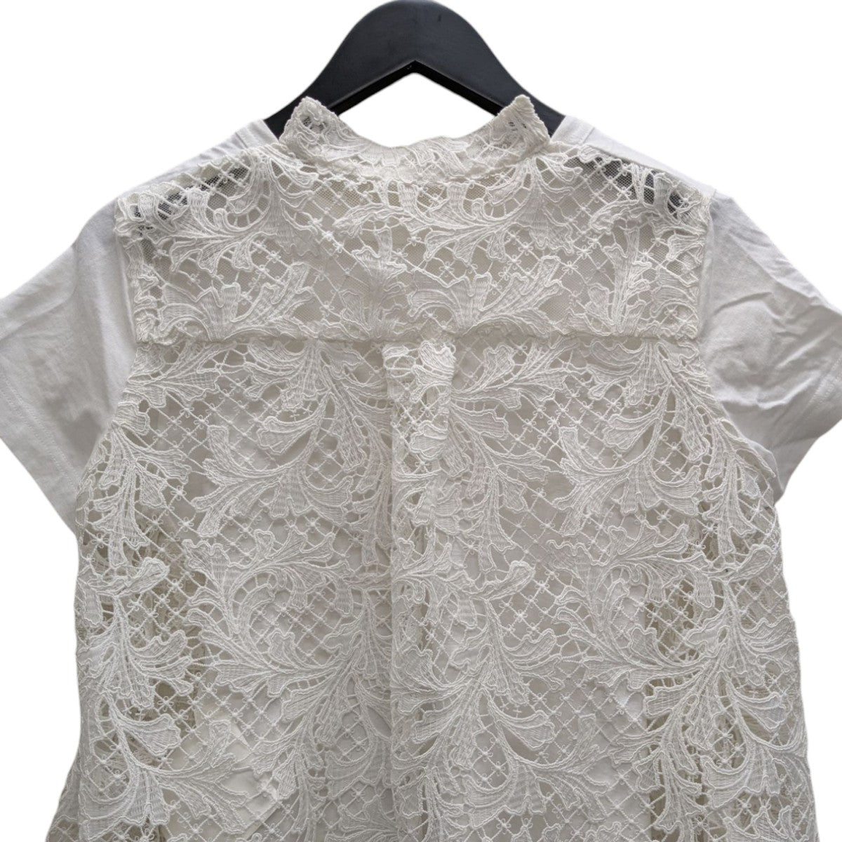 24SS新品2 sacai サカイ レディース 切り替え シアー Tシャツ