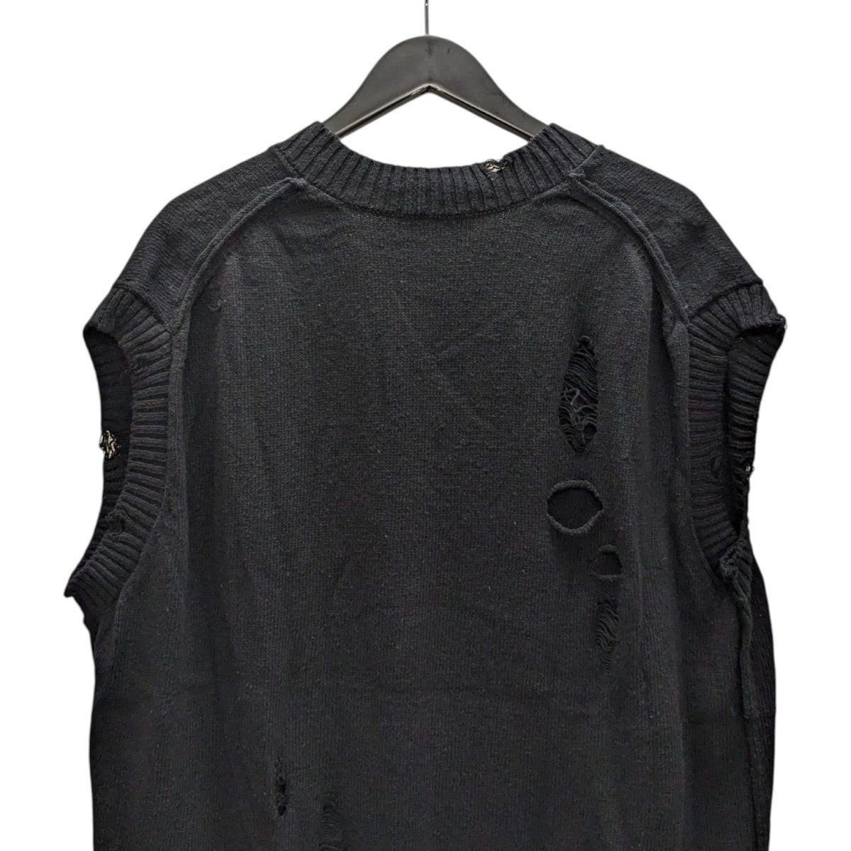 AM025　Yohji yamamoto　ニットベスト　ブラック　サイズ3 AM025 Yohji yamamoto ニットベスト ブラック サイズ3