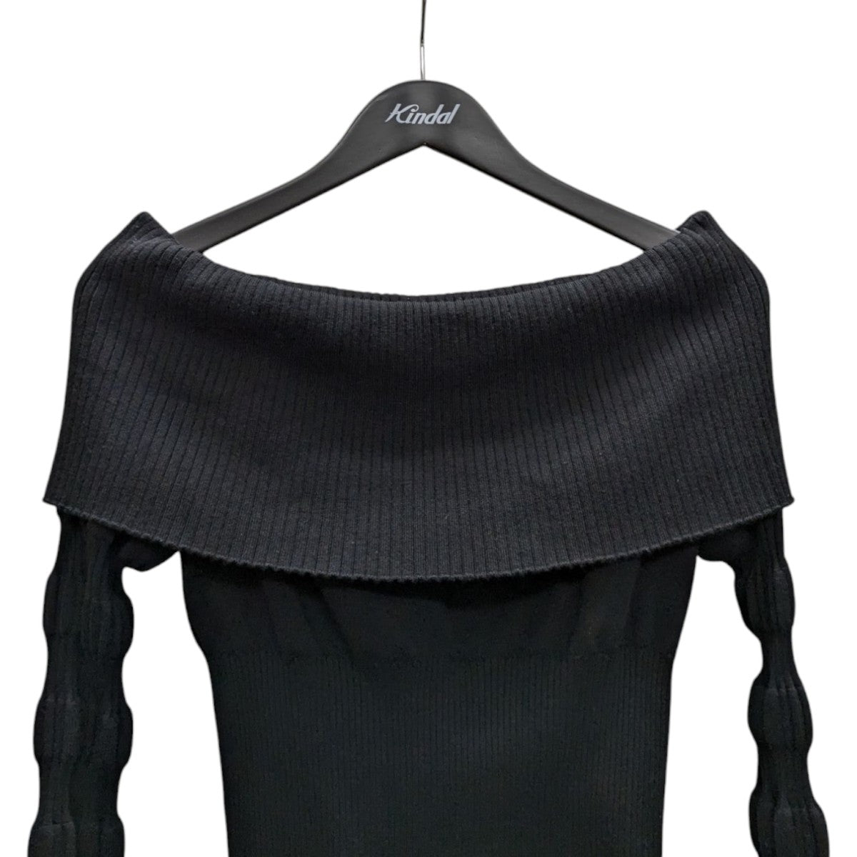 FETICO STRIPE KNIT OFF-SHOULDER TOPオフショルダーニットトップFTC244-0722 古着・中古-2枚目のアイテム画像