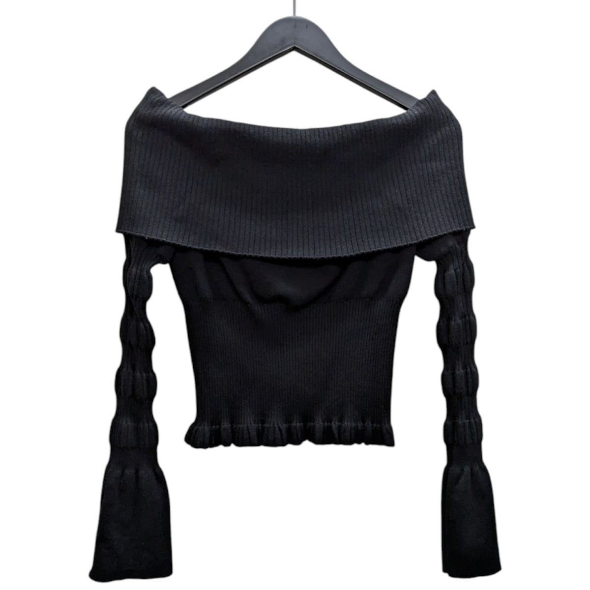 FETICO STRIPE KNIT OFF-SHOULDER TOPオフショルダーニットトップFTC244-0722 古着・中古-4枚目のアイテム画像