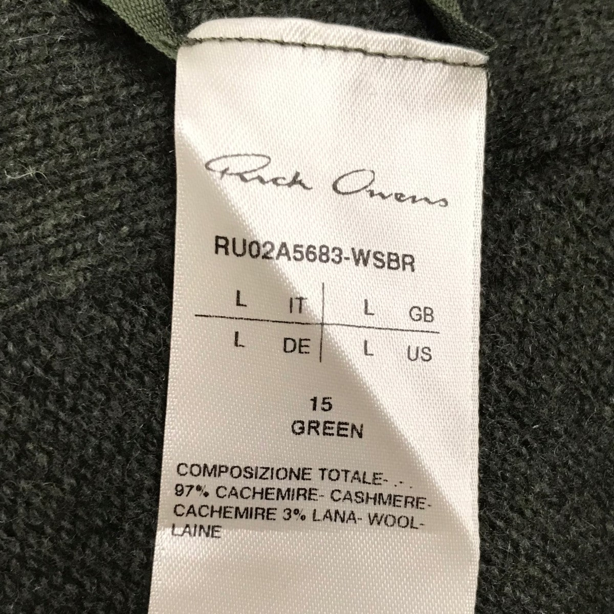 RICK OWENS(リックオウエンス) 21AWカシミヤウールニット