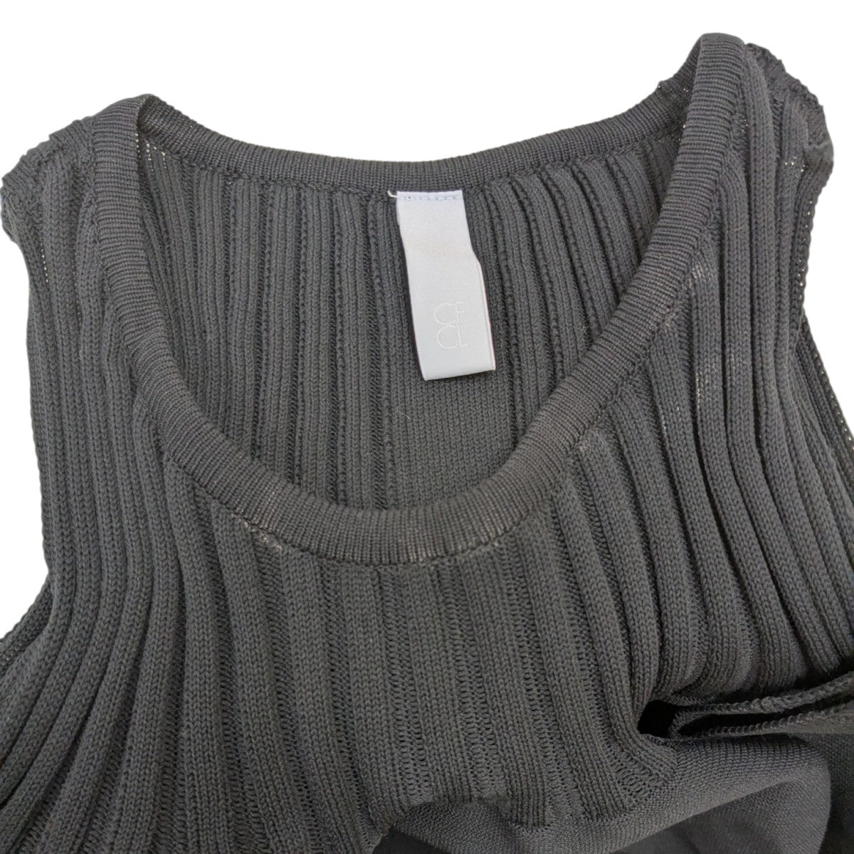 CFCL シーエフシーエル ニット ノースリーブ ワンピース 美品】 CFCL / シーエフシーエル | GATHERED CUPRO DRESS 1 / V