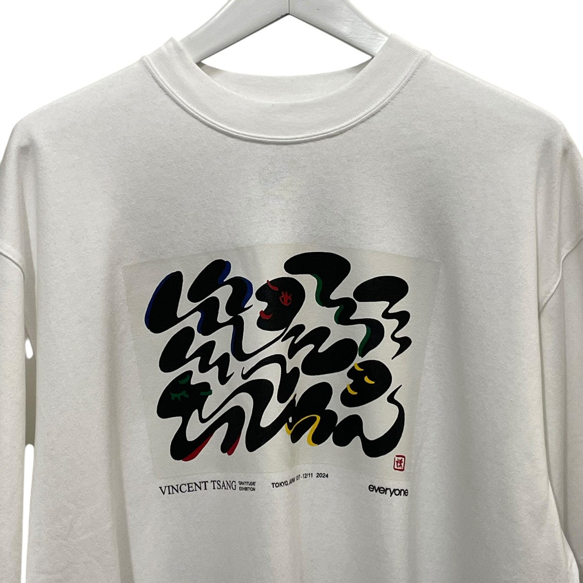 everyone Logo Tee EV-CS06 グリーンプリント L everyone(エブリワン) VINCENT TSANG GRATITUDE S S TEEプリントT