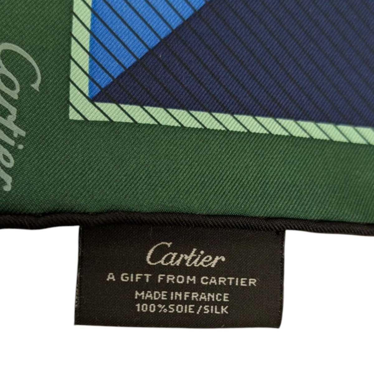 Cartier(カルティエ) パンテールシルクミニスカーフ ブルー