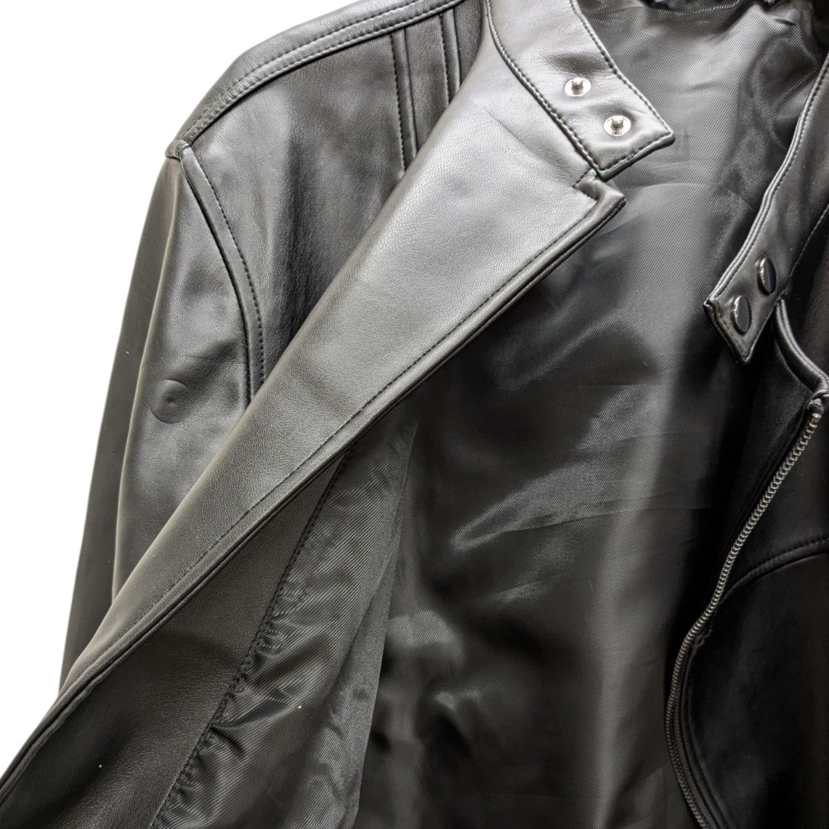 ZARA(ザラ) フェイクレザージャケット ブラック サイズ XL