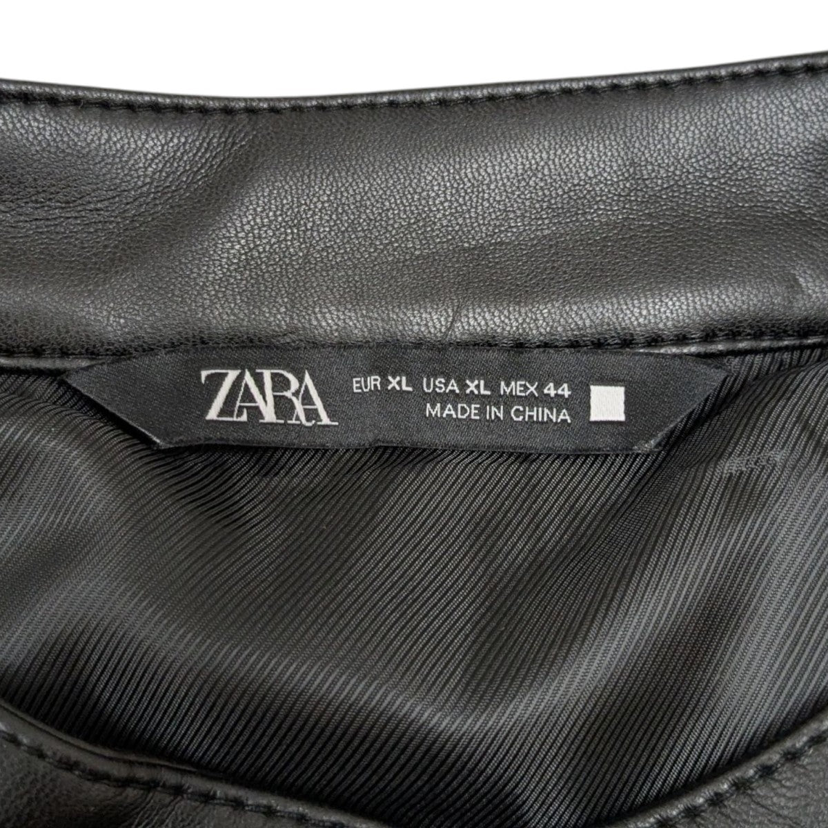 【新品未使用】ZARA レディース レザージャケット XS 黒 タグ付き 中古・古着通販】ZARA (ザラ) DISTRESSED LEATHER CROPPED