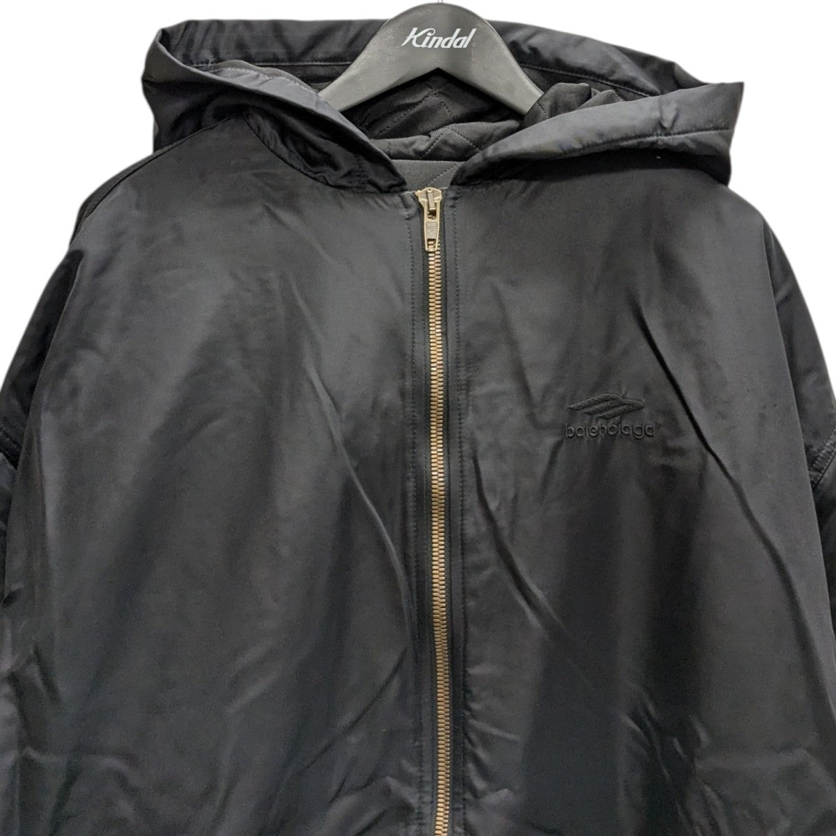 BALENCIAGA(バレンシアガ) 22AW ロゴ刺繍 ジップアップフーディ