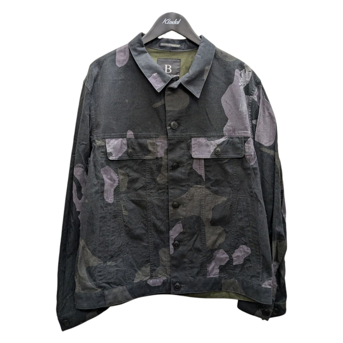 B Yohji Yamamoto ペイントシャツジャケットNR-J54-008 古着・中古-1枚目のアイテム画像