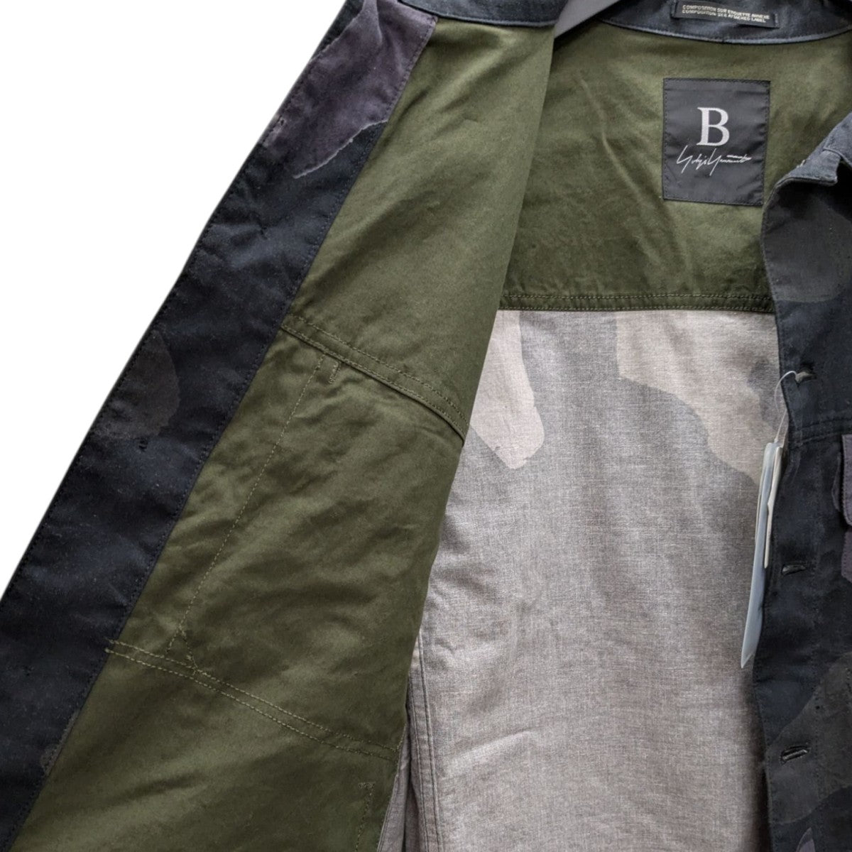 B Yohji Yamamoto ペイントシャツジャケットNR-J54-008 古着・中古-6枚目のアイテム画像