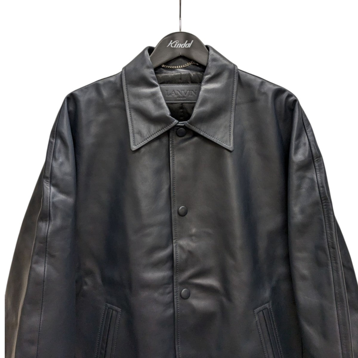 LANVIN カウ―レザージャケットRM-OU0208-L048-A23 古着・中古-2枚目のアイテム画像