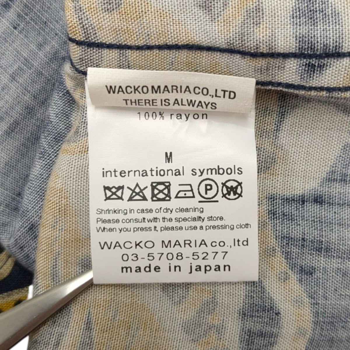 WACKO MARIA(ワコマリア) 虎総柄シャツ ネイビー サイズ M