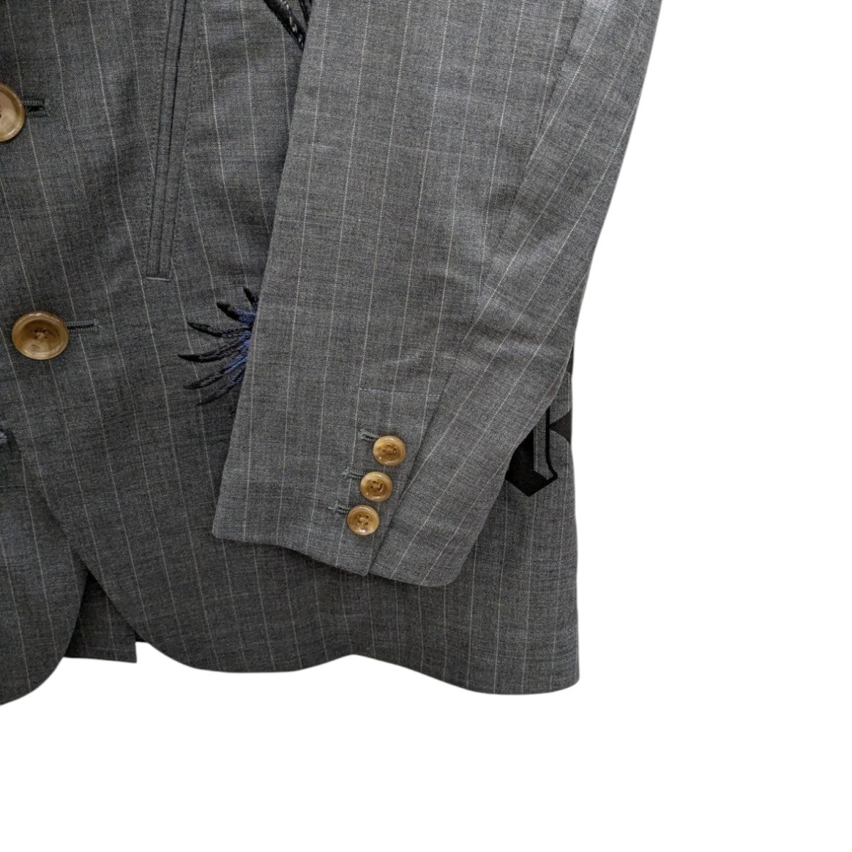 KHOKI(コッキ) 25SSpinstripe-pattern jacket ストライプ刺繍
