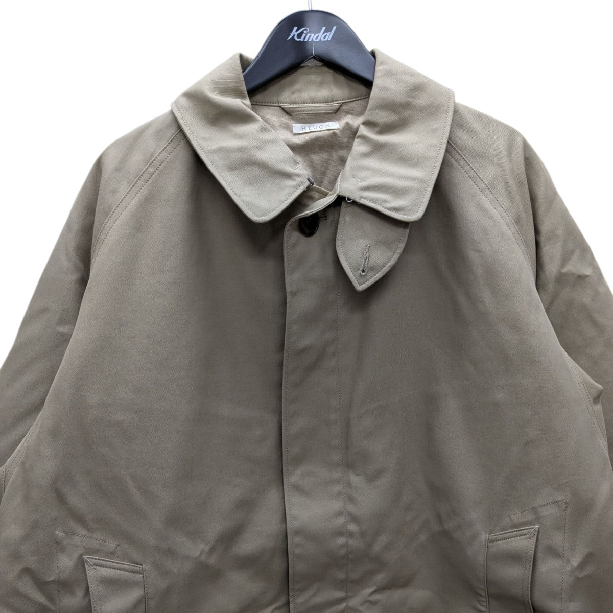 HUGEN  コットンダブルクロスバルカラーハーフコート HEUGN(ユーゲン) コットンダブルクロスバルカラーハーフコート