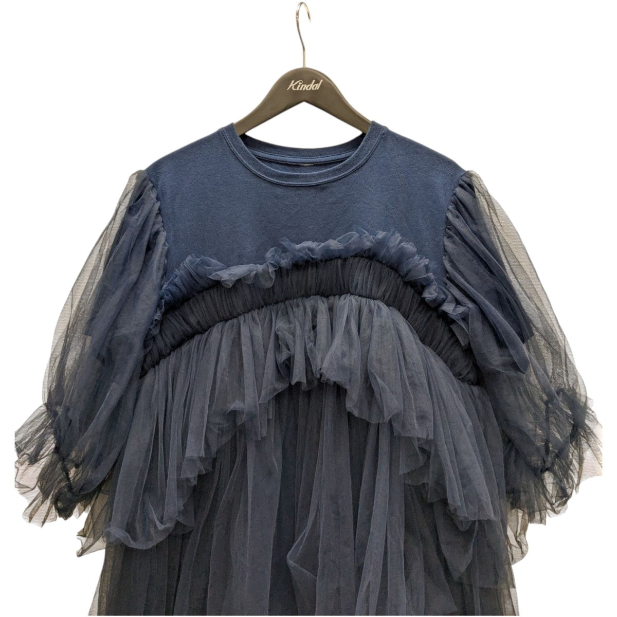 viviano チュール　トップス　黒ネイビー viviano チュールトップス黒ネイビー