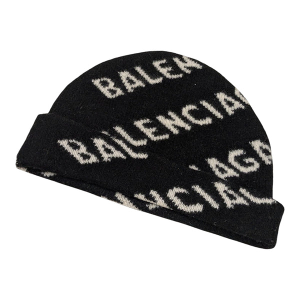 BALENCIAGA(バレンシアガ) ニット帽621021 621021 ブラック×ホワイト