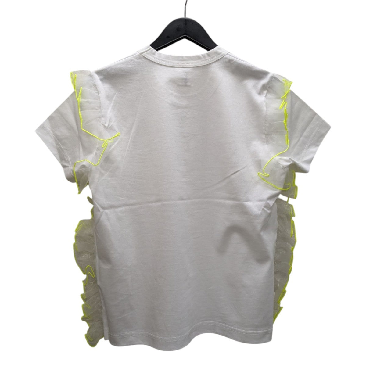 noir kei ninomiya ノワール チュール付Tシャツ XS 新品 Noir Kei Ninomiya チュールスリーブ Tシャツ | ホワイト