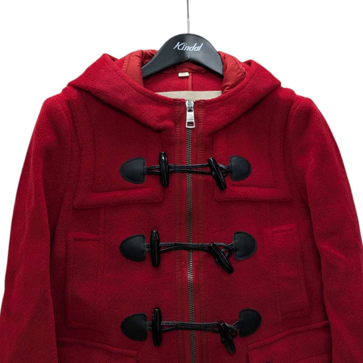 【BURBERRY】ピンク ダッフルコート フード付き