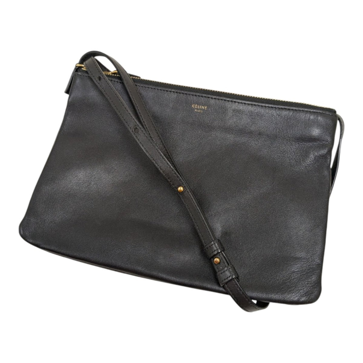 初売り初売り CELINE(セリーヌ) トリオショルダーバッグ F-BG-2166 ブラック バッグ