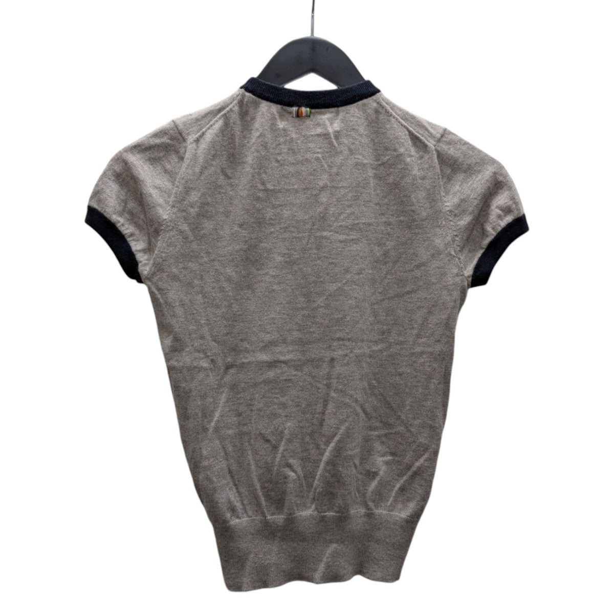 extreme cashmere x グレー半袖ニット extreme cashmere x グレー半袖ニット