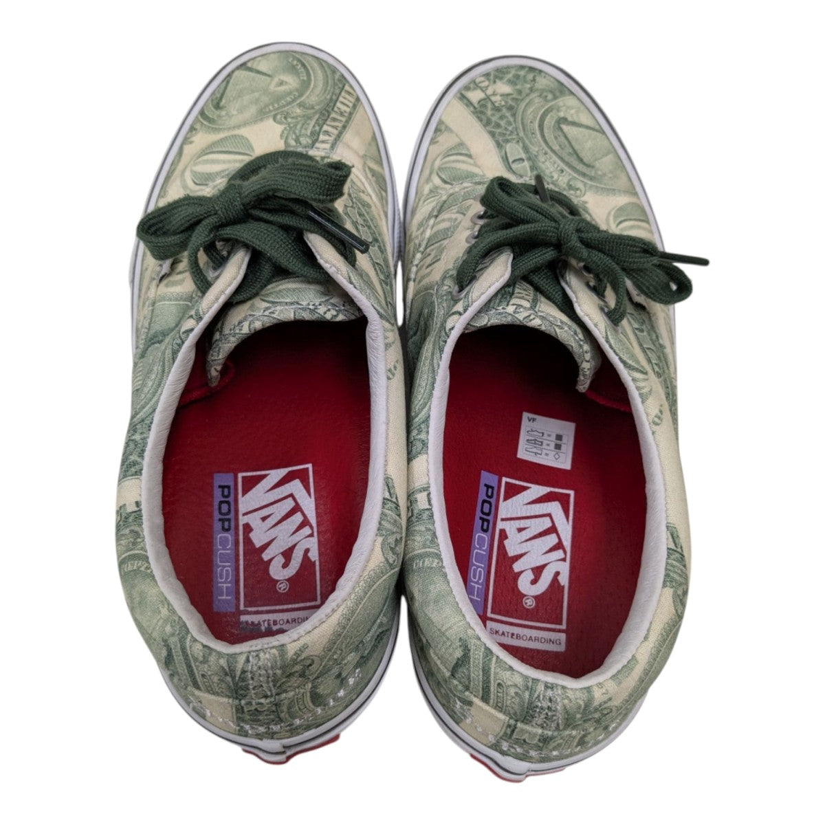 VANS×Supreme 23SS Dollar Era Greenキャンバススニーカー721454
