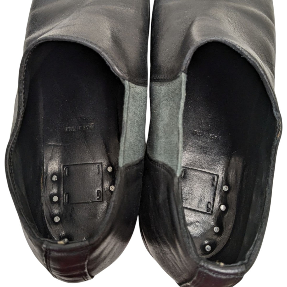 【関税込み】Guidi ブラック 4891P スリッポン Guidi: ブラック 4891P スリッポン | SSENSE 日本