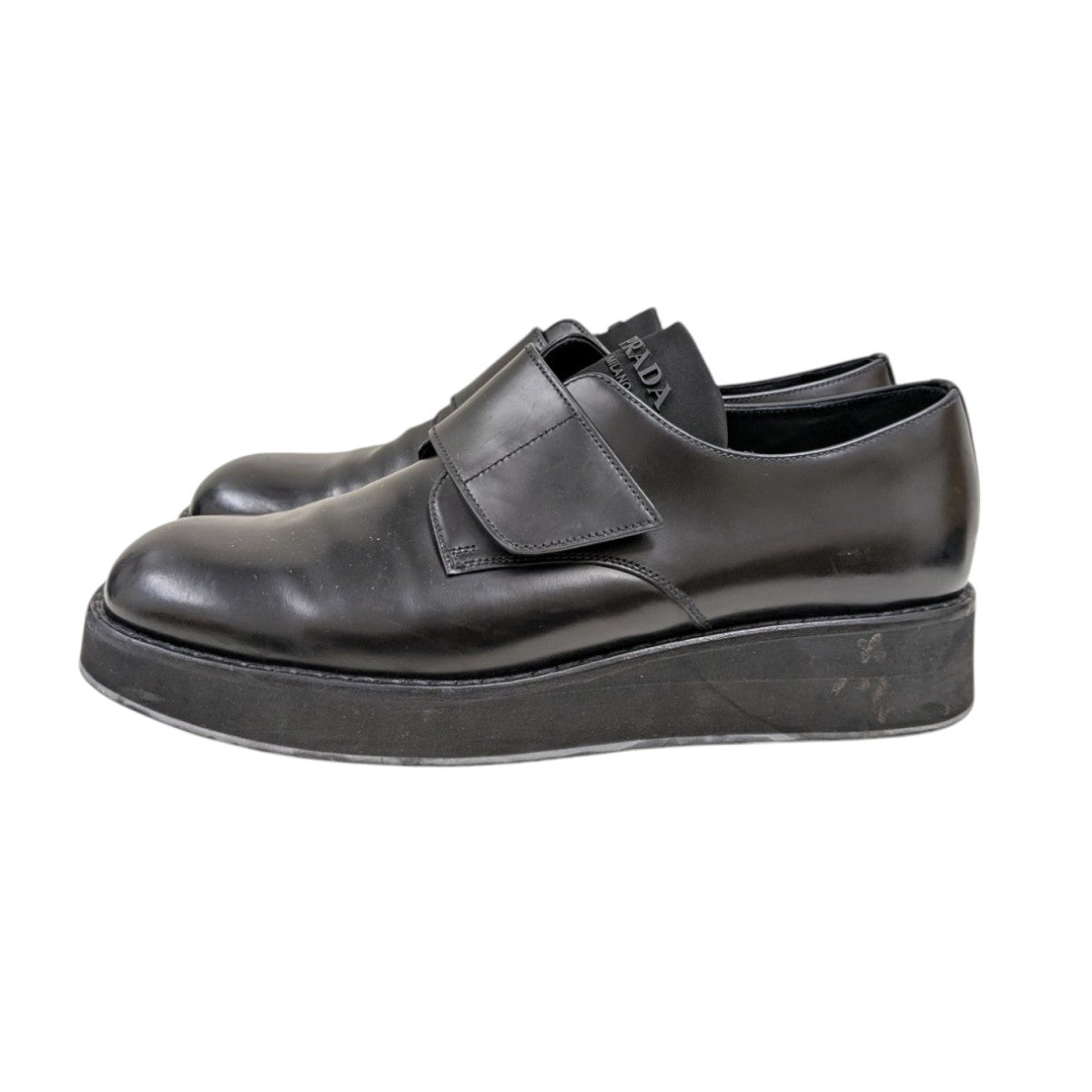 PRADA(プラダ) ベルクロレザーシューズ 2EG341 ブラック サイズ