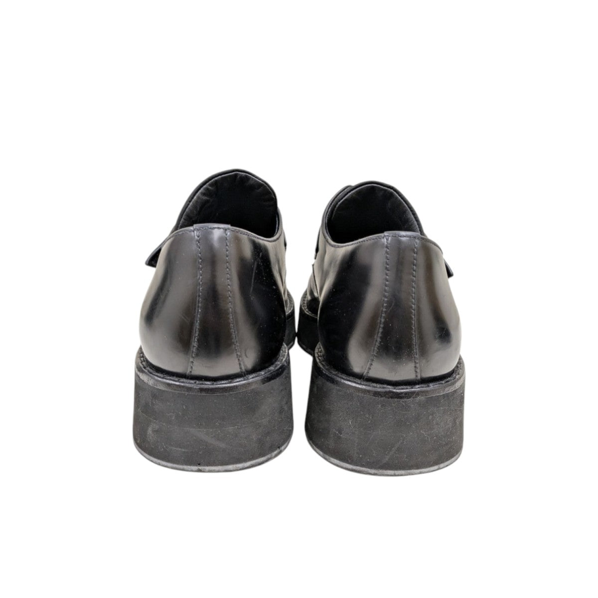 A5668F プラダ 2EG213 レザー×メッシュベルクロストラップシューズ PRADA(プラダ) ベルクロレザーシューズ 2EG341 ブラック サイズ