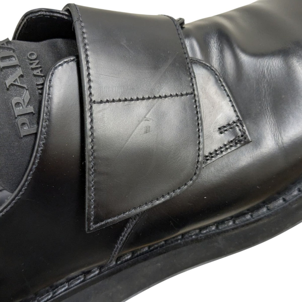 PRADA(プラダ) ベルクロレザーシューズ 2EG341 ブラック サイズ