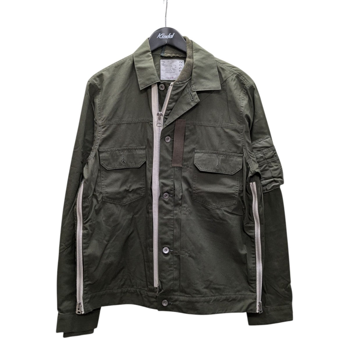 sacai ジャケット ブルゾン パッチワーク コットン ナイロン sacai ジャケット ブルゾン パッチワーク コットン ナイロン