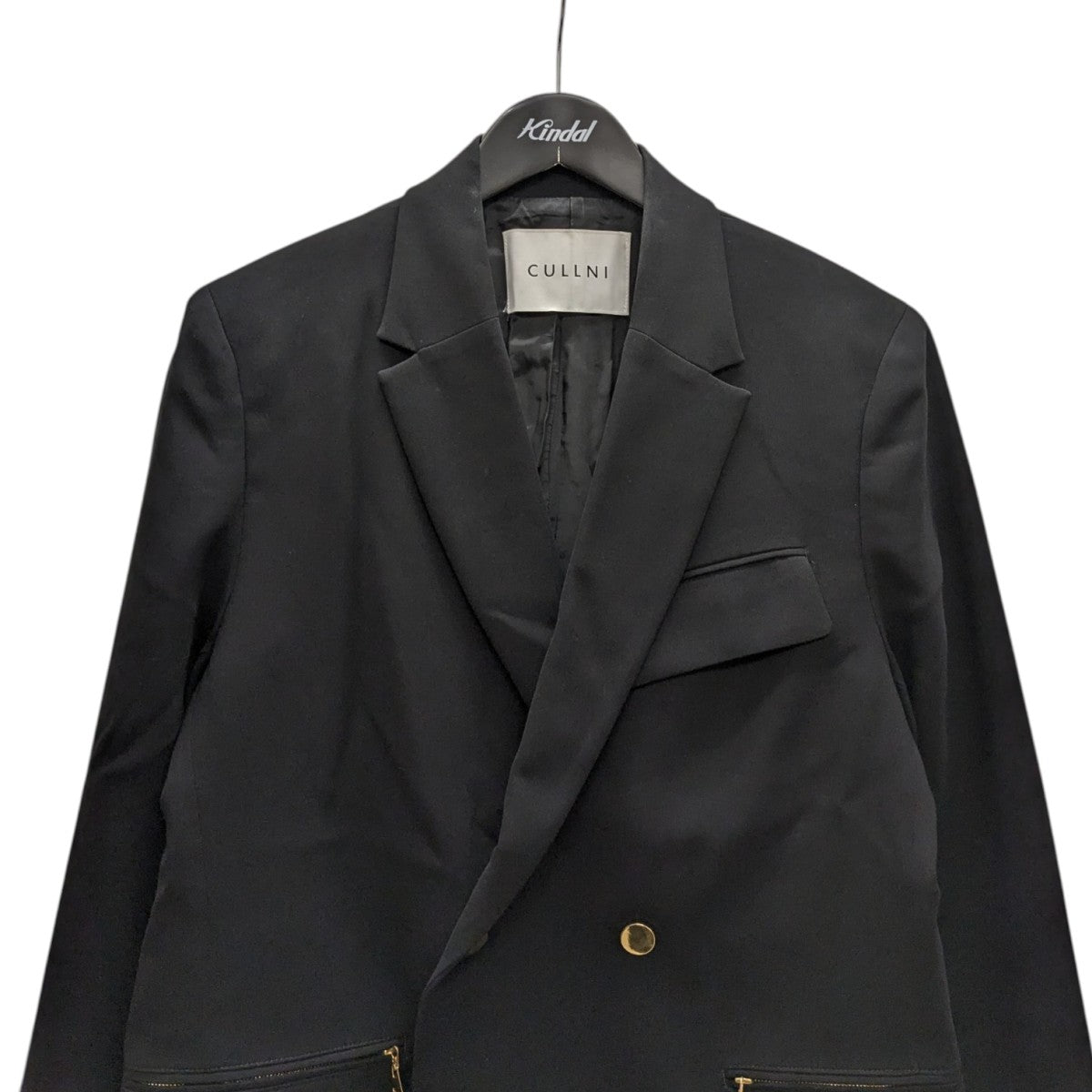 B15276 美品 クルニ　22AW ラムウールメルトンタイロッケンコート 緑2 B15276 美品 クルニ 22AW ラムウールメルトンタイロッケンコート